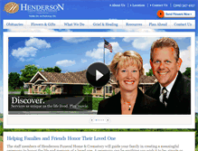 Tablet Screenshot of hendersonfuneralcare.com